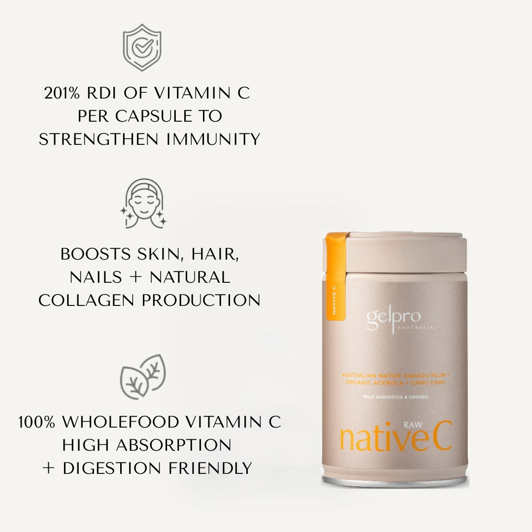 Raw Native C | 90 Capsules - Gelpro Australia
