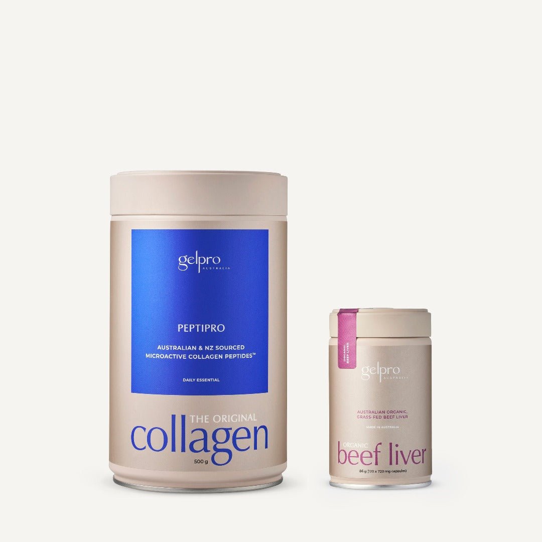 Daily Bundle | The Original Collagen Peptipro + Organic Beef Liver Capsules - Gelpro Australia
