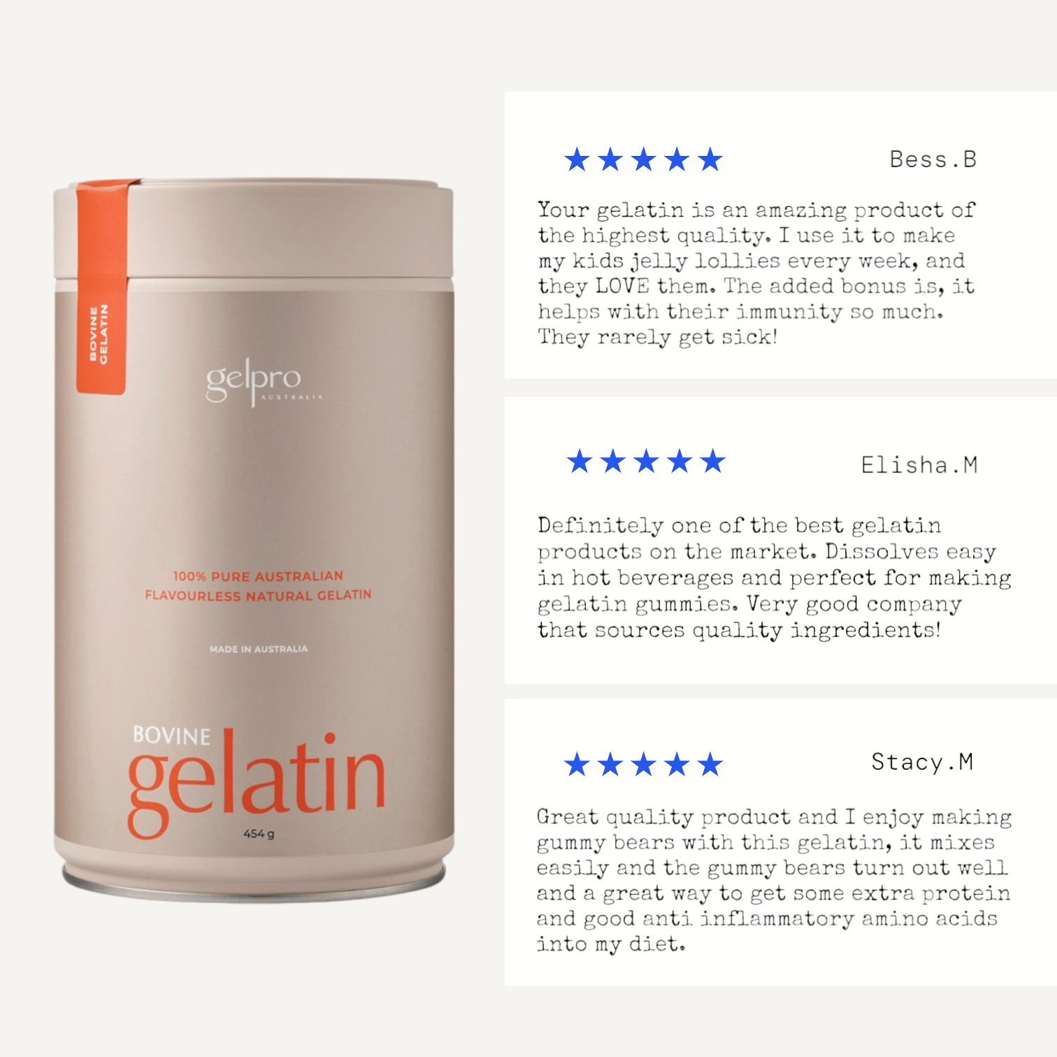Natural Australian Beef Gelatin | 454g - Gelpro Australia