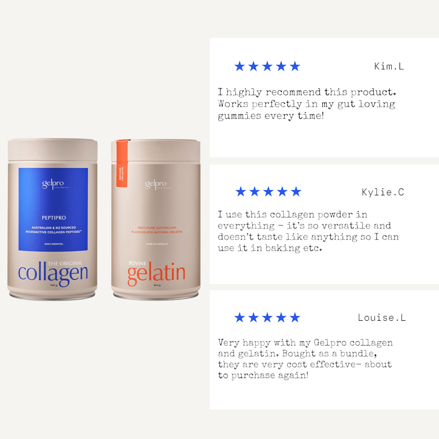 Essentials Bundle | The Original Collagen Peptipro + Natural Australian Beef Gelatin - Gelpro Australia