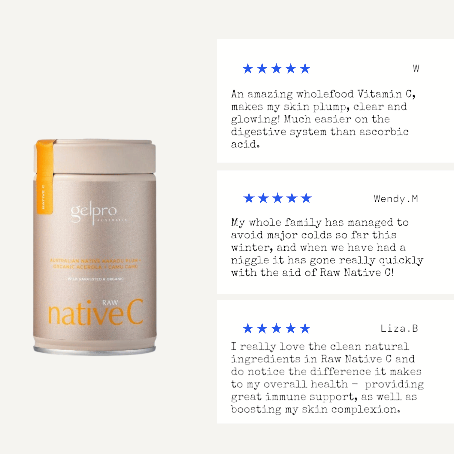 Raw Native C | 90 Capsules - Gelpro Australia